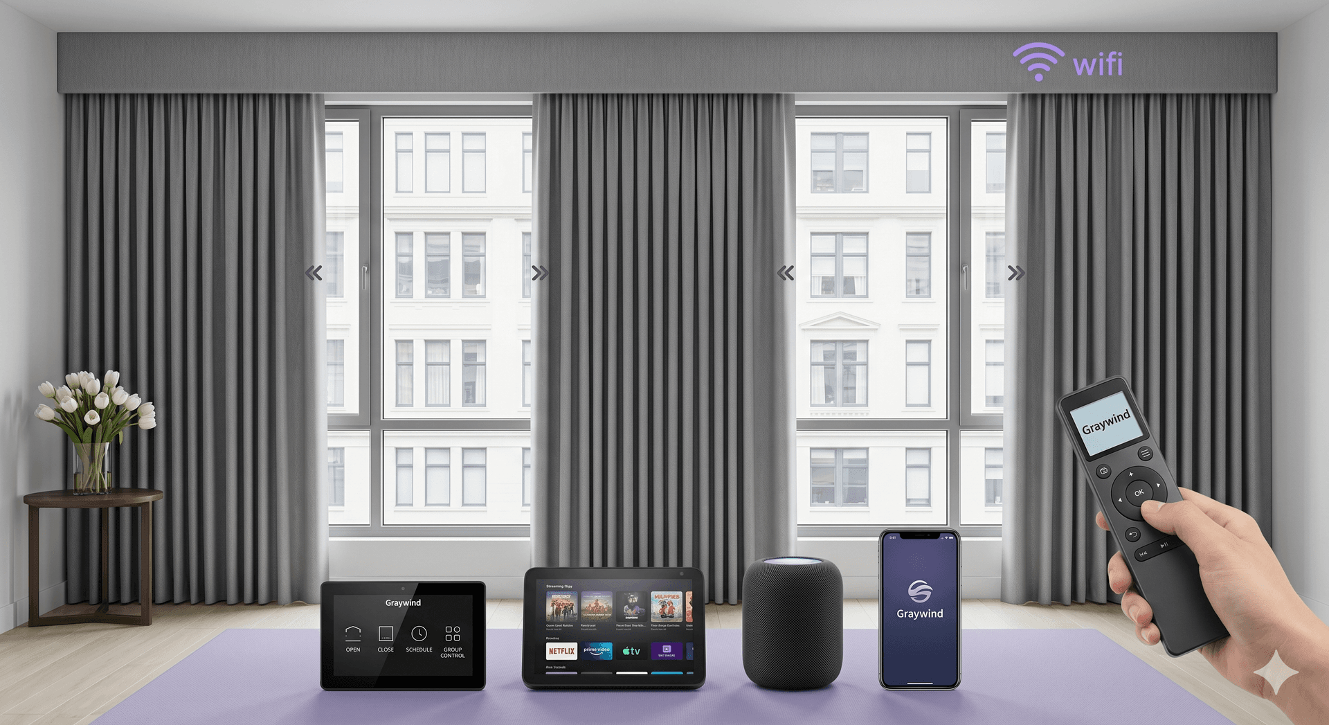 Automated Curtains & Blinds